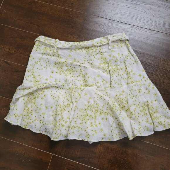 NEW Allsaints Frida Skort Womens 6 Floral Linen Designer Chic Fairy Whimsical - Picture 3 of 7